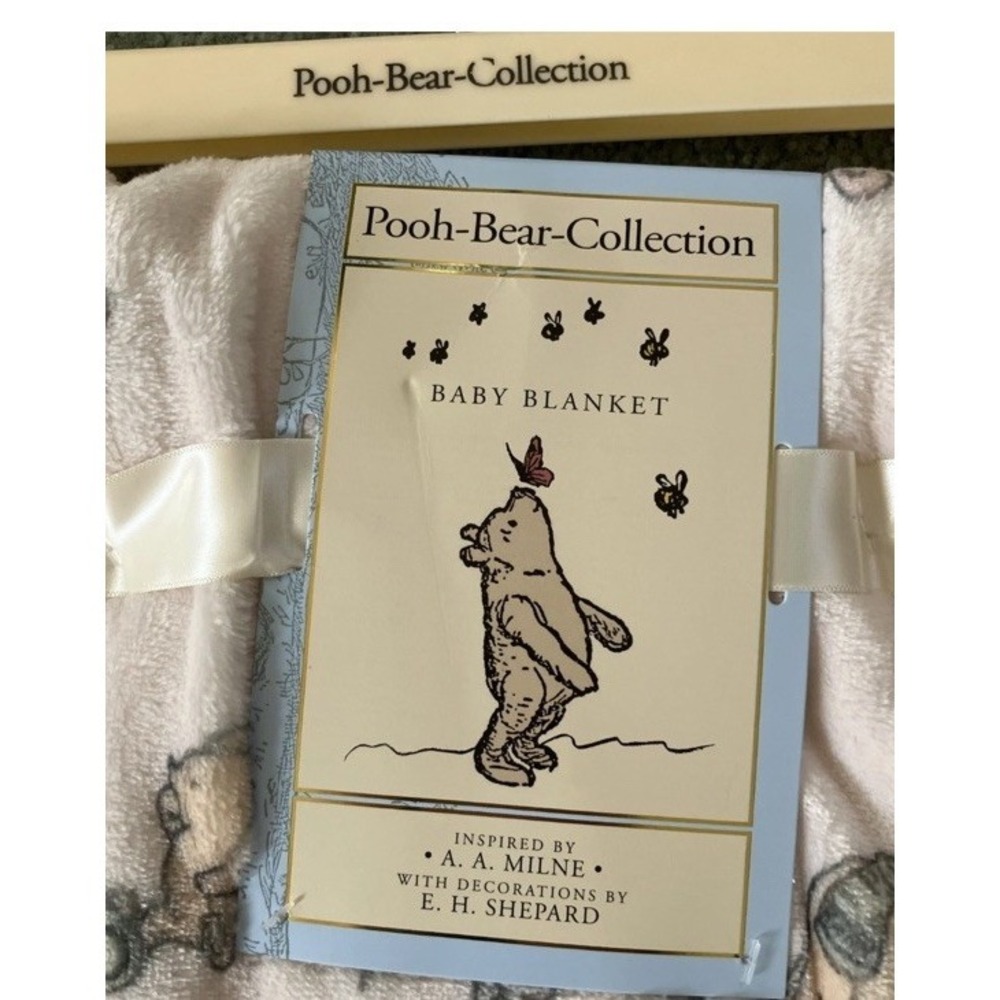 Disney Pooh Bear Collection Baby Blanket -Love Pooh You're As Sweet As Hunny NWT - Picture 8 of 12
